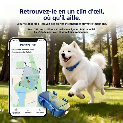 MyPetTracker™ Chien GP30 — Traceur GPS 4G Distance Illimitée