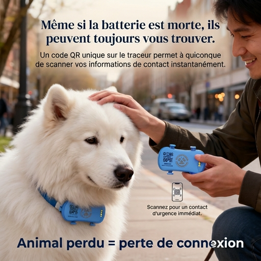 MyPetTracker™ Chien GP30 — Traceur GPS 4G Distance Illimitée